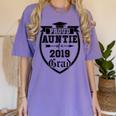 Proud Auntie Of a 2019 Grade Aunt Graduation Women's Comfort Colors T-Shirt Violet