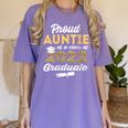 Proud Auntie Of 2022 Graduate Class 2022 Graduation Leopard Women's Comfort Colors T-Shirt Violet