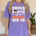 Proud Auntie Of a Basketball Senior 2026 Graduation Gifts Women's Comfort Colors T-Shirt Violet