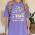Proud Auntie Of Kindergarten Graduate 2025 Graduation Auntie Women's Comfort Colors T-Shirt Violet