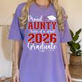 Proud Aunty Of a Class Of 2026 Graduate Senior Graduation Women's Comfort Colors T-Shirt Violet