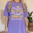Proud Big Sister Of Two 2024 Graduate Class 2024 Graduation Premium Women's Comfort Colors T-Shirt Violet
