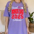 Proud Bonus Dad Of a Class Of 2025 Graduate Graduation Women's Comfort Colors T-Shirt Violet