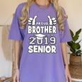 Proud Brother Of A 2019 Senior School Graduation Shirt Women's Comfort Colors T-Shirt Violet