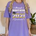 Proud Brother Class Of 2021 Graduate Senior 21 Graduation Women's Comfort Colors T-Shirt Violet