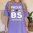 Proud Of My BS In Biology Graduation T-Shirt Women's Comfort Colors T-Shirt Violet
