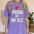 Proud Of My BS Graduation Bachelor's Degree T-Shirt Women's Comfort Colors T-Shirt Violet
