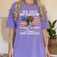 Proud Coast Guard Dad Coast Guard Graduation Dad Women's Comfort Colors T-Shirt Violet