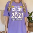 Proud Cousin Of A 2021 Graduate Graduation Clothes MBA PhD Women's Comfort Colors T-Shirt Violet