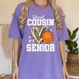 Proud Cousin Of A 2026 Senior Basketball Graduation Leopard Women's Comfort Colors T-Shirt Violet