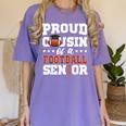 Proud Cousin Of a Football Senior 2026 Graduation Gifts Women's Comfort Colors T-Shirt Violet