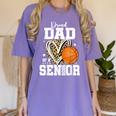 Proud Dad Of A 2026 Senior Basketball Graduation Leopard Women's Comfort Colors T-Shirt Violet