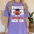 Proud Dad Of a Football Senior 2026 Graduation Women's Comfort Colors T-Shirt Violet
