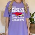 Proud Dad Graduation Shirt 2018 Graduate Tee Women's Comfort Colors T-Shirt Violet