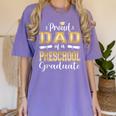 Proud Dad Of Pre School Graduate 2023 Graduation Dad Women's Comfort Colors T-Shirt Violet