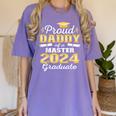 Proud Daddy Of 2024 Class Master Graduate Family Graduation Women's Comfort Colors T-Shirt Violet