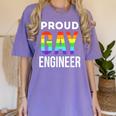 Proud Gay Engineer LGBTQ Rainbow Engineering Graduation Women's Comfort Colors T-Shirt Violet
