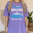 Proud Godfather Of Three 2023 Graduate 23 Class Graduation Women's Comfort Colors T-Shirt Violet