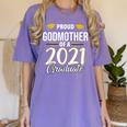 Proud Godmother Of A 2021 Graduate Graduation Clothes MBA Women's Comfort Colors T-Shirt Violet