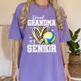 Proud Grandma Of A 2026 Senior Volleyball Graduation Leopard Women's Comfort Colors T-Shirt Violet