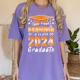 Proud Grandma Of A Class Of 2024 Matching Family Graduation Women's Comfort Colors T-Shirt Violet