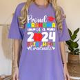 Proud Grandma Of Class Of 2024 Preschool Graduate Graduation Women's Comfort Colors T-Shirt Violet