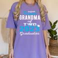 Proud Grandma Of Two 2023 Graduate Class 2023 Graduation Women's Comfort Colors T-Shirt Violet
