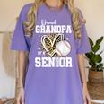 Proud Grandpa Of A 2026 Senior Baseball Graduation Leopard Women's Comfort Colors T-Shirt Violet