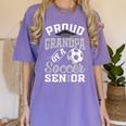 Proud Grandpa Of a Soccer Senior Class Of 2026 Graduation Women's Comfort Colors T-Shirt Violet