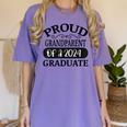 Proud Grandparent Of A Class Of 2024 Graduate Graduation Women's Comfort Colors T-Shirt Violet