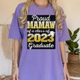 Proud Mamaw Of 2023 Graduate Class 2023 Graduation Family Women's Comfort Colors T-Shirt Violet