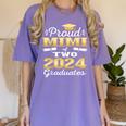 Proud Mimi Of Two 2024 Graduate Class 2024 Graduation Family Women's Comfort Colors T-Shirt Violet