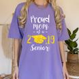 Proud Mom Of a 2019 Senior Graduation T Shirt Women's Comfort Colors T-Shirt Violet