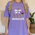 Proud Mom Of A 2021 Graduate Leopard Print Graduation Mama Women's Comfort Colors T-Shirt Violet