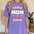 Proud Mom Of a 2021 Senior Year School Graduation Party Women's Comfort Colors T-Shirt Violet