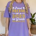 Proud Mom Of A 2023 1st Grade Graduate Shirt Fun Graduation Women's Comfort Colors T-Shirt Violet