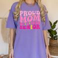 Proud Mom Of a 2025 Graduate Class Senior Graduation Mother Women's Comfort Colors T-Shirt Violet