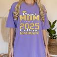 Proud Mom Of 2025 Graduate College Shirt Graduation Women's Comfort Colors T-Shirt Violet
