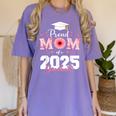 Proud Mom Of a 2025 Graduate Senior Mom Family Graduation Women's Comfort Colors T-Shirt Violet