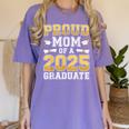 Proud Mom Of A 2025 Graduate Shirt Class Of 2025 Graduation Women's Comfort Colors T-Shirt Violet