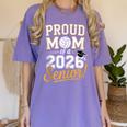 Proud Mom Of a 2026 Senior Volleyball Graduation Women's Comfort Colors T-Shirt Violet