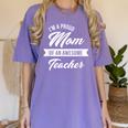 Proud Mom Of An Awesome Teacher Shirt Cute Graduation For Men Women Women's Comfort Colors T-Shirt Violet