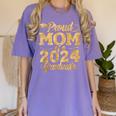 Proud Mom Of a Class Of 2024 Graduate Senior Graduation Women's Comfort Colors T-Shirt Violet
