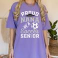 Proud Nana Of a Soccer Senior Class Of 2026 Graduation Women's Comfort Colors T-Shirt Violet