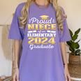 Proud Niece Of 5th Grade Graduate 2024 Elementary Graduation Women's Comfort Colors T-Shirt Violet