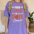 Proud PAPA Of 2026 Senior Basketball Student Graduation Women's Comfort Colors T-Shirt Violet