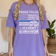 Proud Police Academy Survivor Graduation Women's Comfort Colors T-Shirt Violet