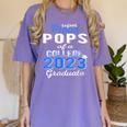 Proud Pops Of 2023 College Graduate Family 23 Graduation Women's Comfort Colors T-Shirt Violet
