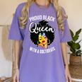 Proud Queen PhD Doctorate Degree Graduation Woman Girl Women's Comfort Colors T-Shirt Violet