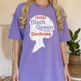 Proud Queen Shirt PhD Graduation Afro Doctorate Women's Comfort Colors T-Shirt Violet